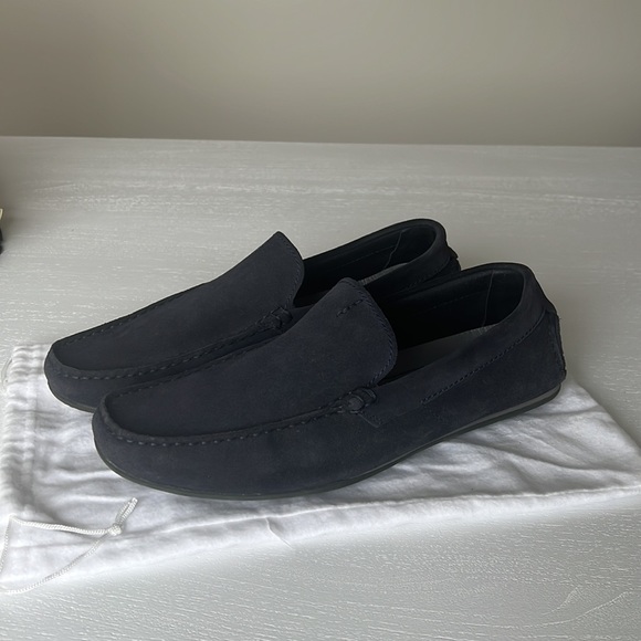 Hugo Boss Navy Blue Suede Loafer - Picture 3 of 6